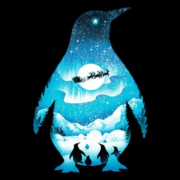 Christmas Penguin - Men s V-Neck Cheap - Image 2