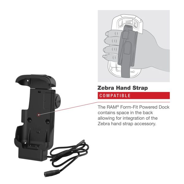 RAM-HOL-ZE17-1U RAM Form-Fit Powered Dock for Zebra TC73 & TC78 For Sale - Image 3