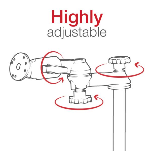 RAM-VP-SW1-12 RAM 12  Upper Pole with Double Swing Arms & Round Plate Online - Image 4